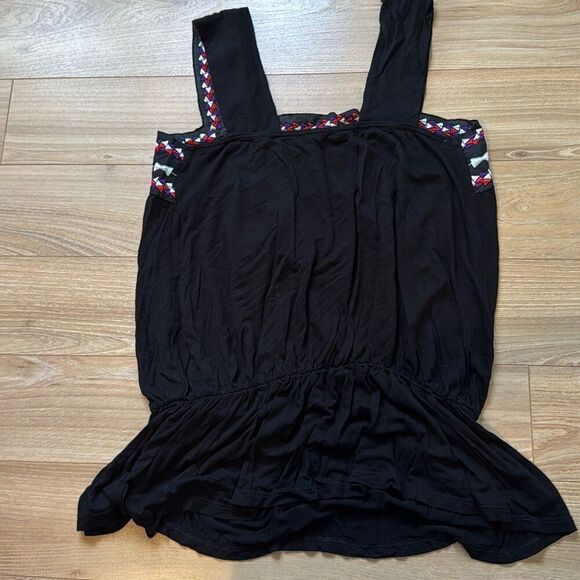 Chevron Stitching Crisscross Peplum Top Size Medium - Picture 5 of 5